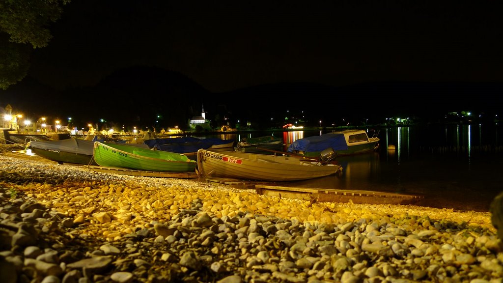 The Harbour of Le Pont by night by mshirst