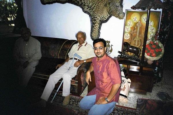 Kamaal Mustafa with legendary Hindi film composer NAUSHAD SAHAB by Kamaal Mustafa