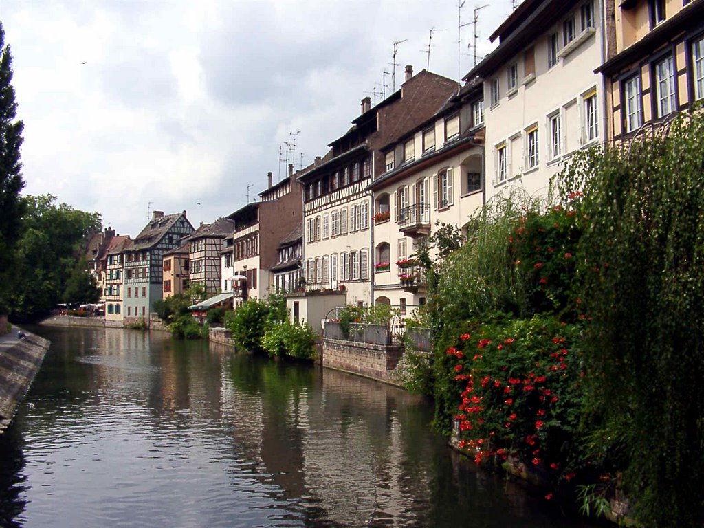 Row of houses at the canal by world of pictures by KlausH