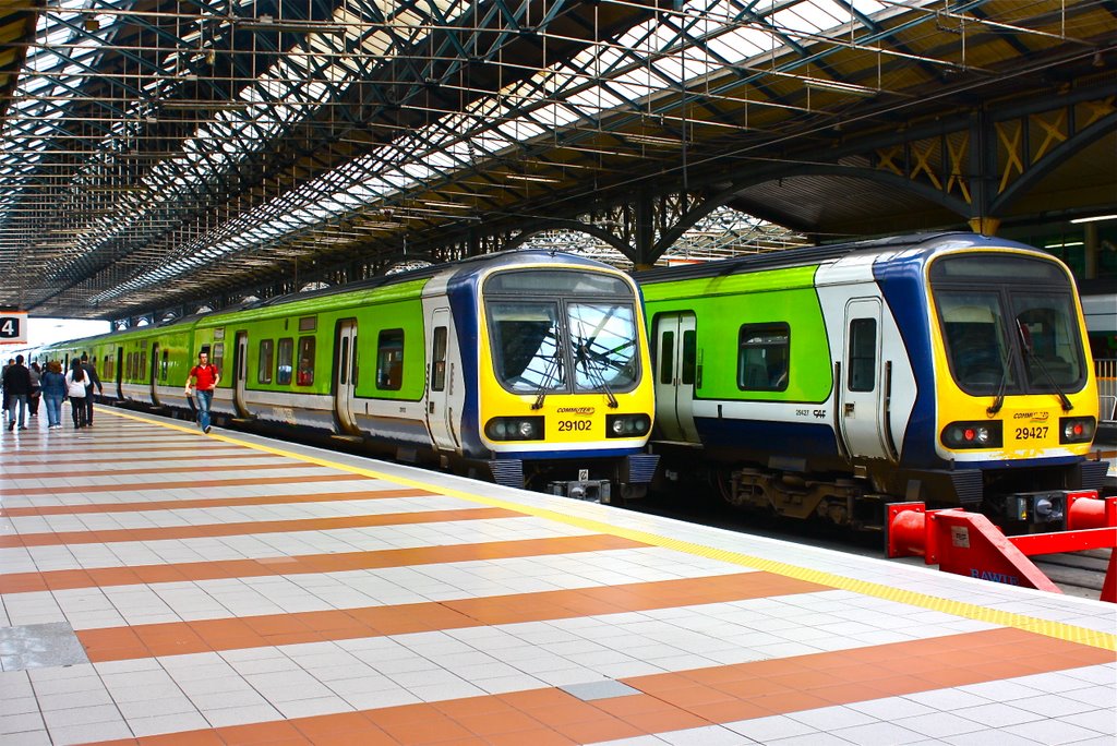 Dart Train at Connolly Station, Dublin. by Pastor Sam