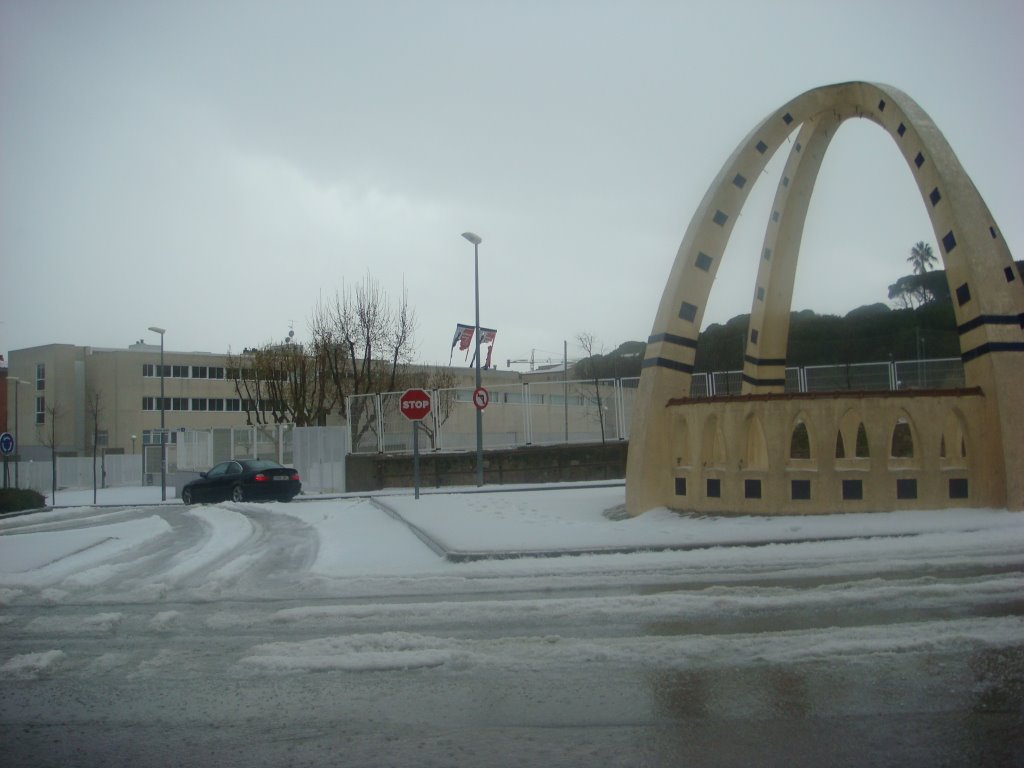 Monumento con granizo Marzo 2008 by fredda2005