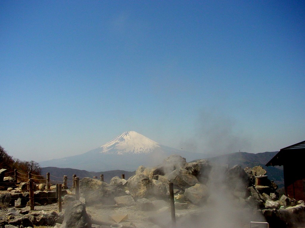 Fuji seen from Owakudani by Ch Hartman