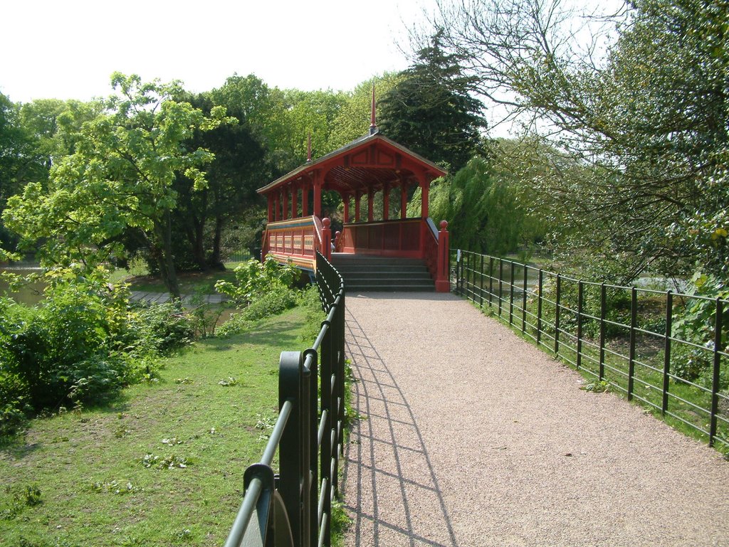 Japanese Bridge in Birkenhead Park by steve woolley