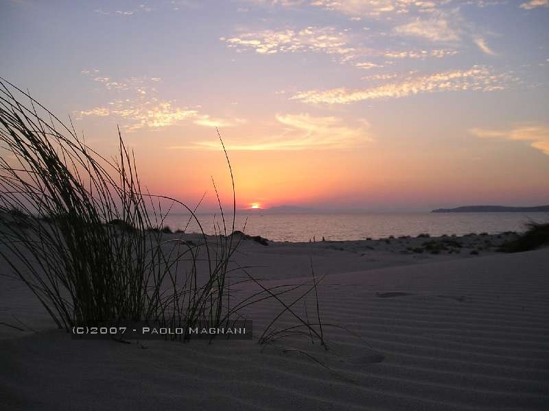 Porto Pino - Tramonto sulle dune by Paolo Magnani