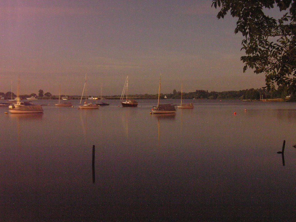 Oulton Broad by Moonlight. by Eric Pode