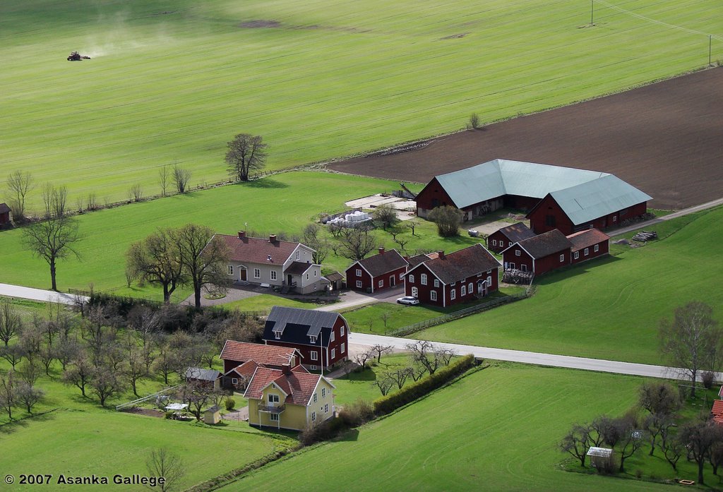 A farm viewed from the Brahehus Castle by Asanka Gallege