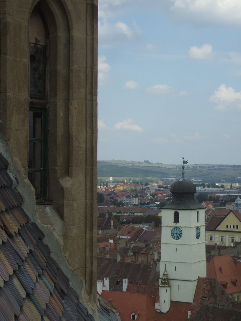 Council Tower from the tower of Evangelical Church by Corneliu Anca