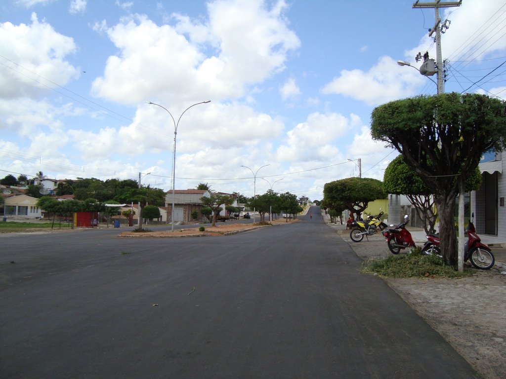 Itaú-RN, avenida central - vista geral by Walter  Leite