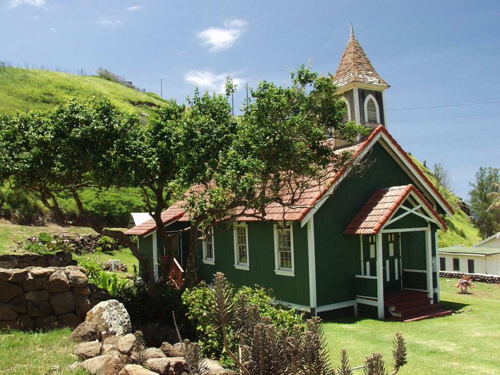 Church at Kahakuloa by Edward Schuster