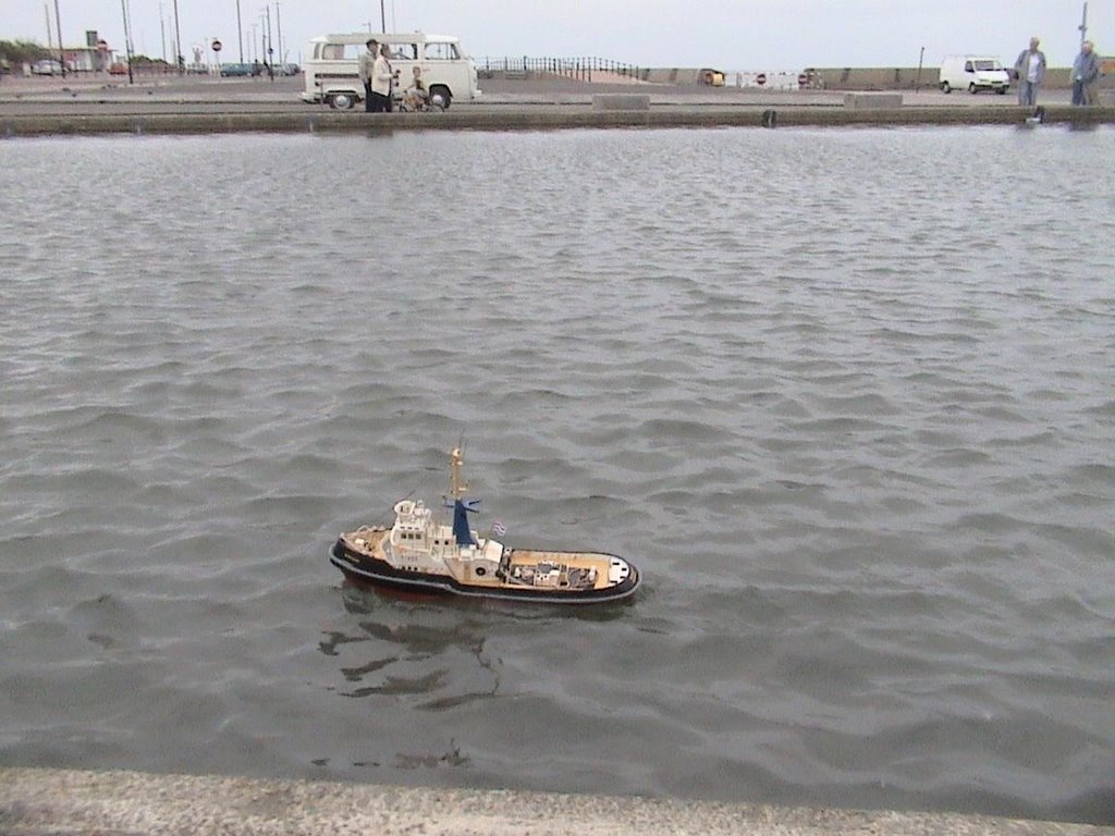 Banckert Model on New Brighton boat lake. by DrDegs