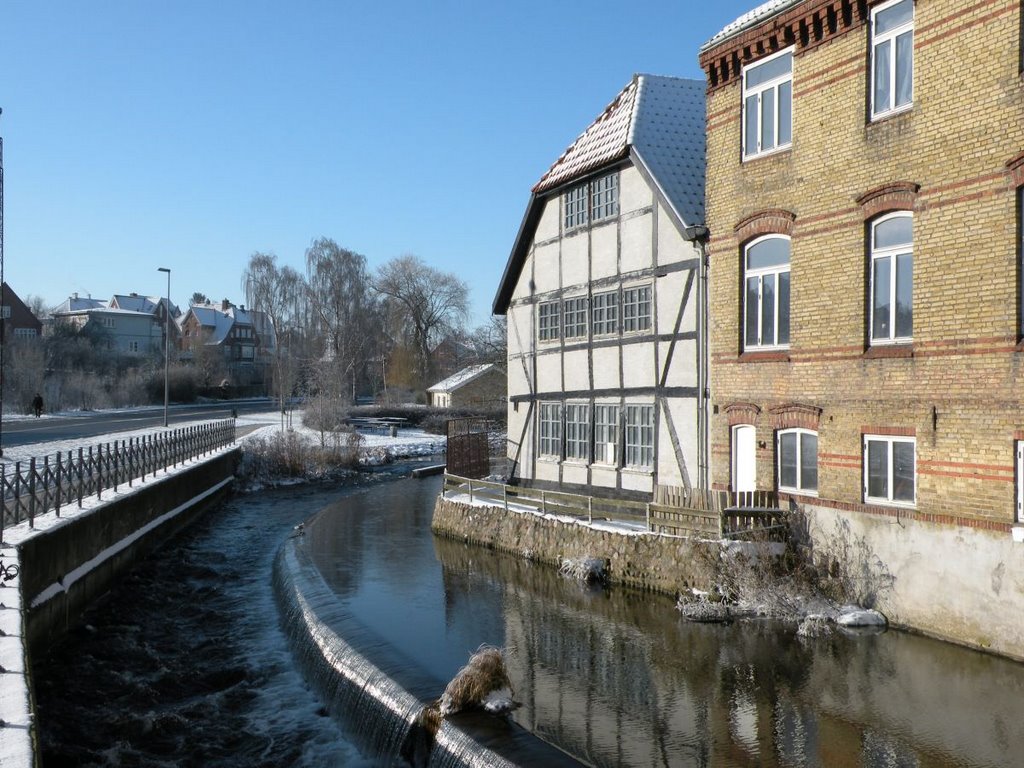 Møllestrømmen vinter by Thorkild Sørensen