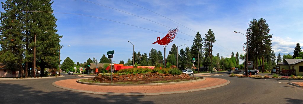 Art in the Commons: The Phoenix Rising Roundabout in the River West Neighborhood Bend Oregon by © Michael Hatten http://www.sacred-earth-stud