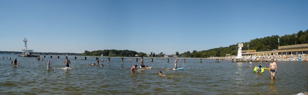 Strandbad Wannsee - panoramic view of footbridge by o.b.