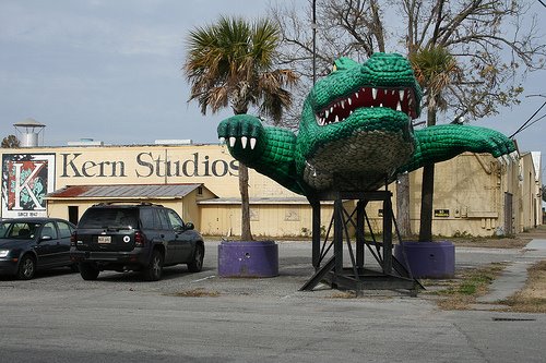 Giant Alligator at Mardi Gras World by therandomtraveler