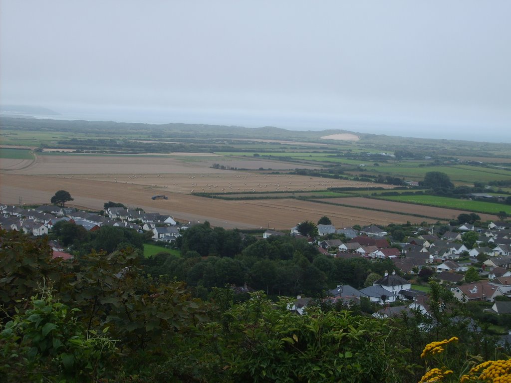 View of the Great Field from West Hill Beacon, Braunton, Aug 09 by sarahjwilson