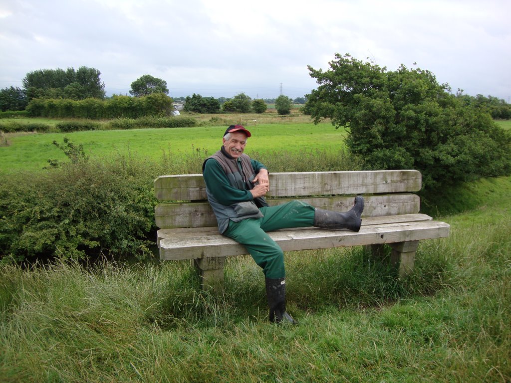 Millenium Seat Longton Marsh Flood Bank by Thomas Fazakerley