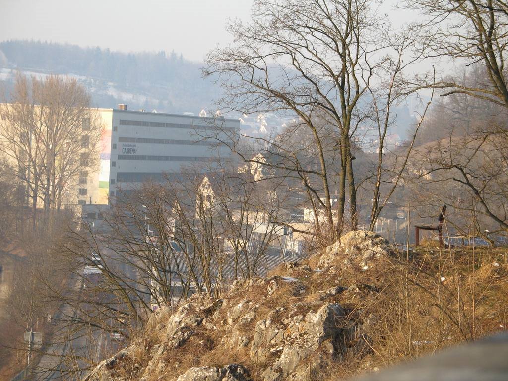 Winter evening in Heidenheim an der Brenz, view from a cemetery. by Mada N.