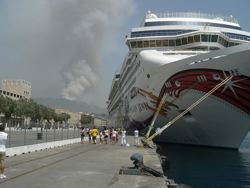 Fire in the mountains of Sicily by Mike  Krebs