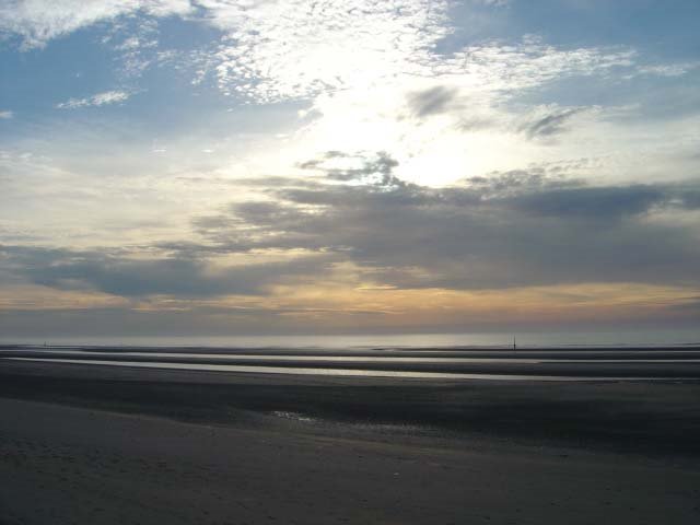 Zonsondergang Strand De Panne by Lecleire Jacques