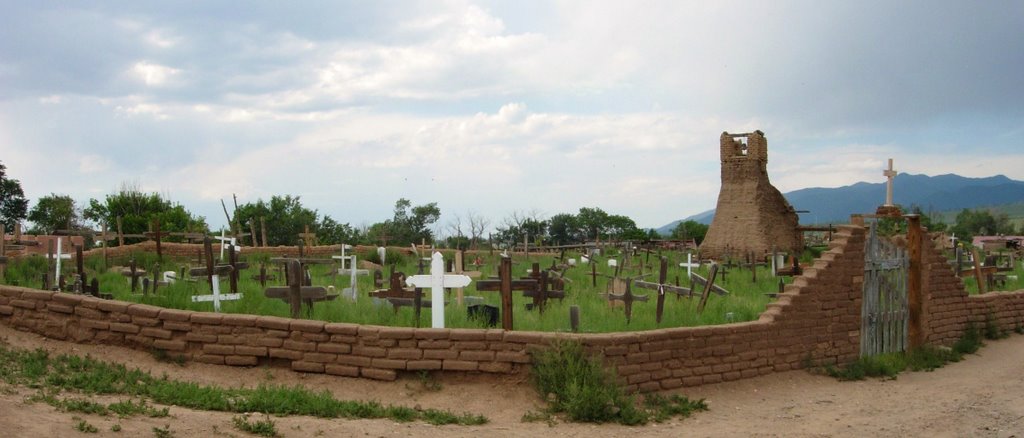 Taos & Cemetery by Emilio Aillach