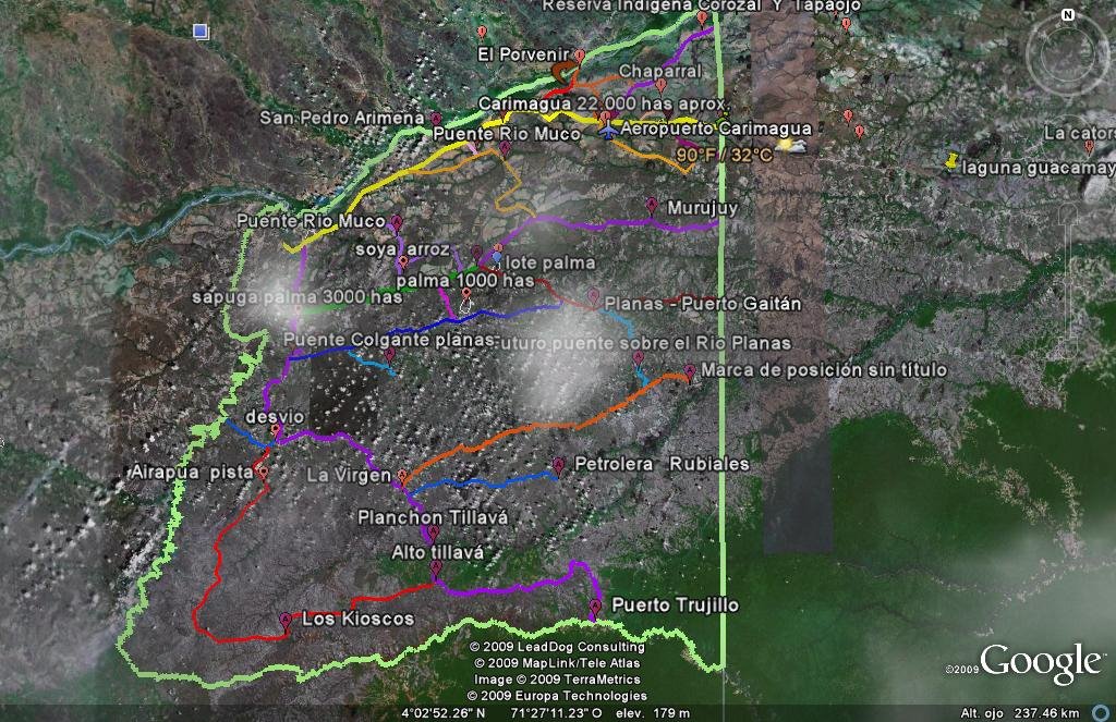 Demarcación - lindero - vias - Puerto Gaitán - Meta - C.A.C.O by Cesar  Calderon Orti…