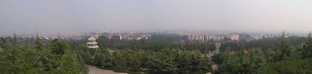 Mont Yalu Temple's view on Laiwu by H2Fooko