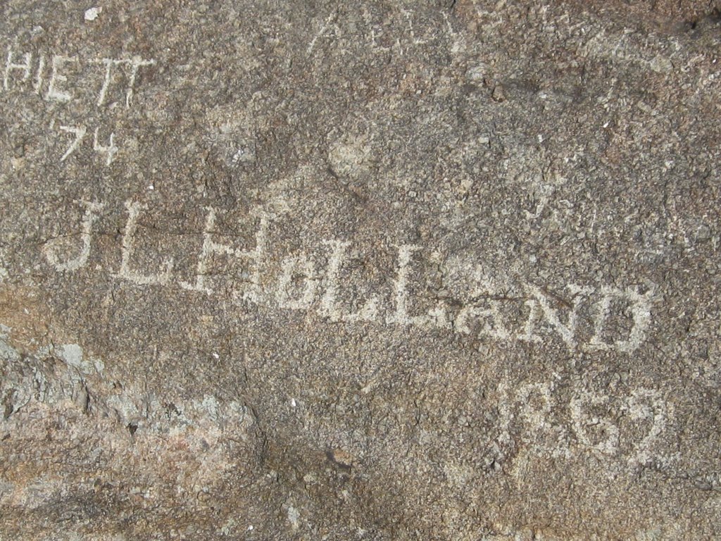 J L Holland's name of Independence Rock by Bud B.