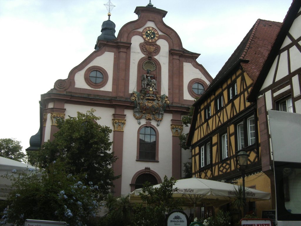 Catholic church St. Martin (Martinskirche), baroque west facade, Ettlingen by Trintignant