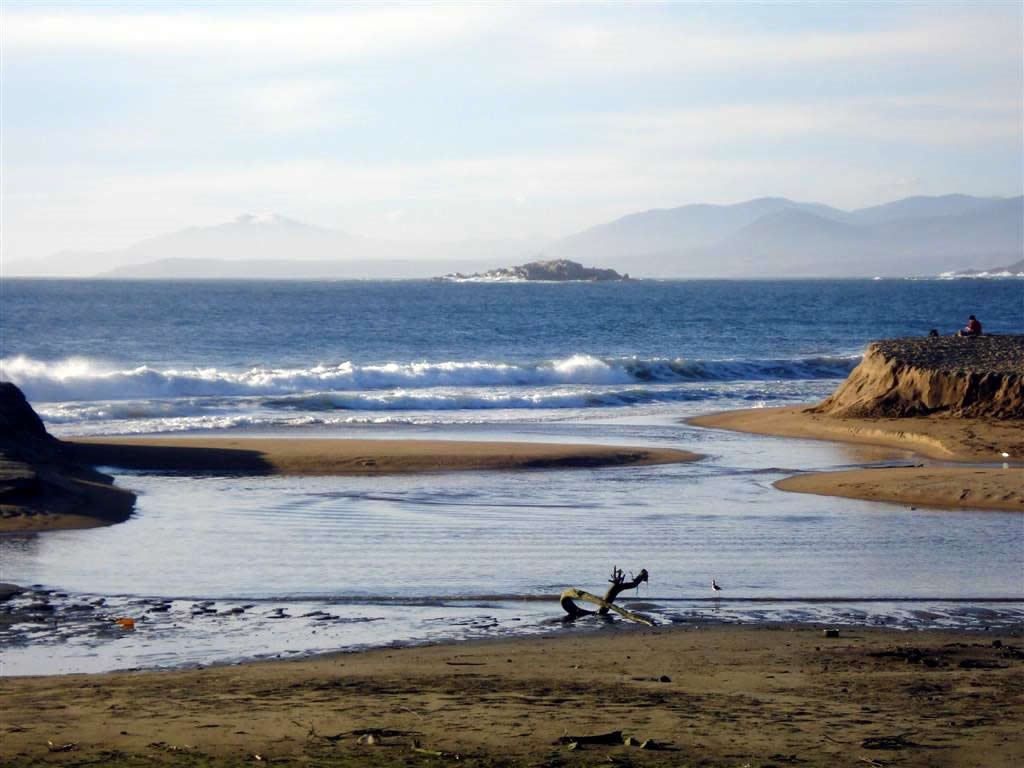 Estero tocando el mar. by Bruno Arcos