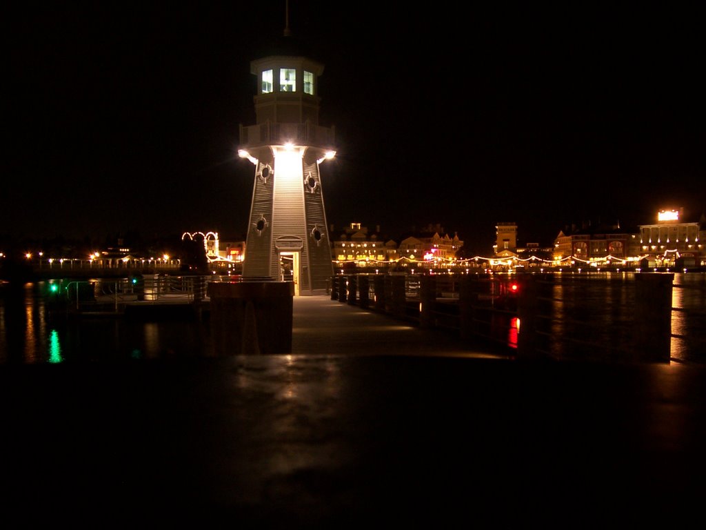 Disney_Lighthouse_Boardwalk_Night by I_AM_A_FAN