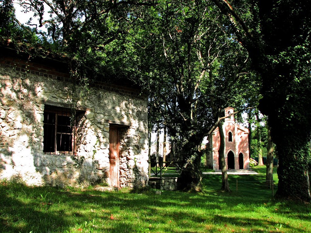 Caseta del Pastor e Iglesia de Santa Marina. Parres, Llanes. Principado de Asturias. by Valentín Enrique