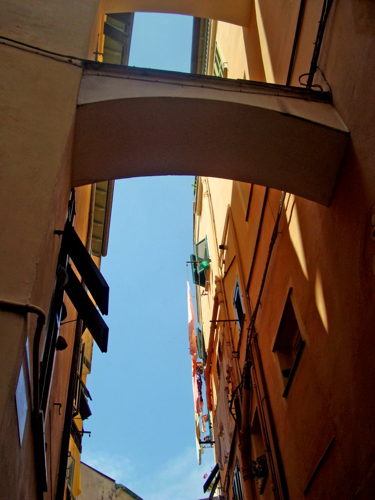 Bordighera 13ago09 Shadows and green windows by esseil