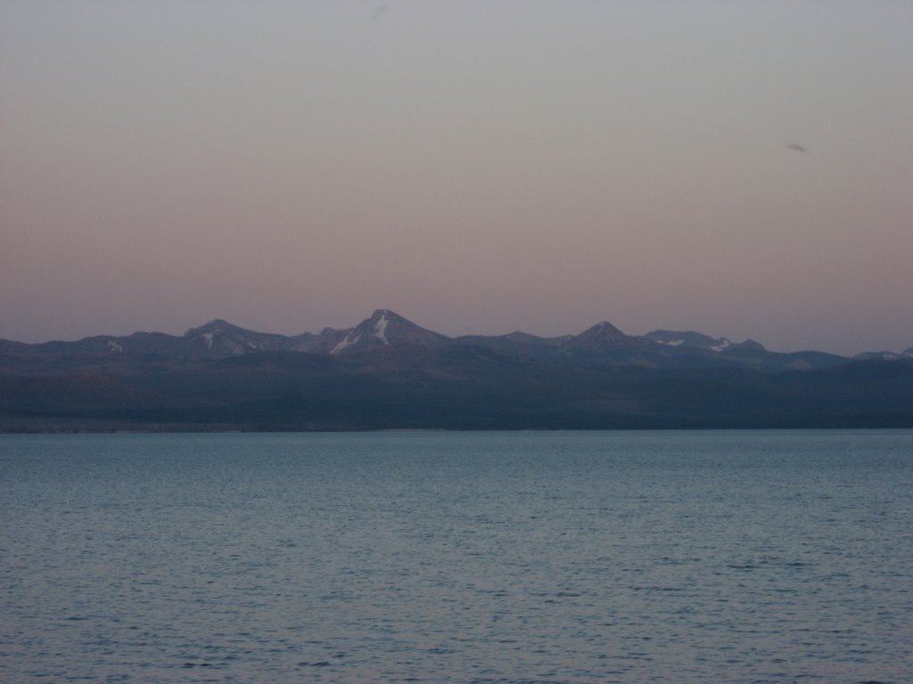 Lake Yellowstone at sunset by s772