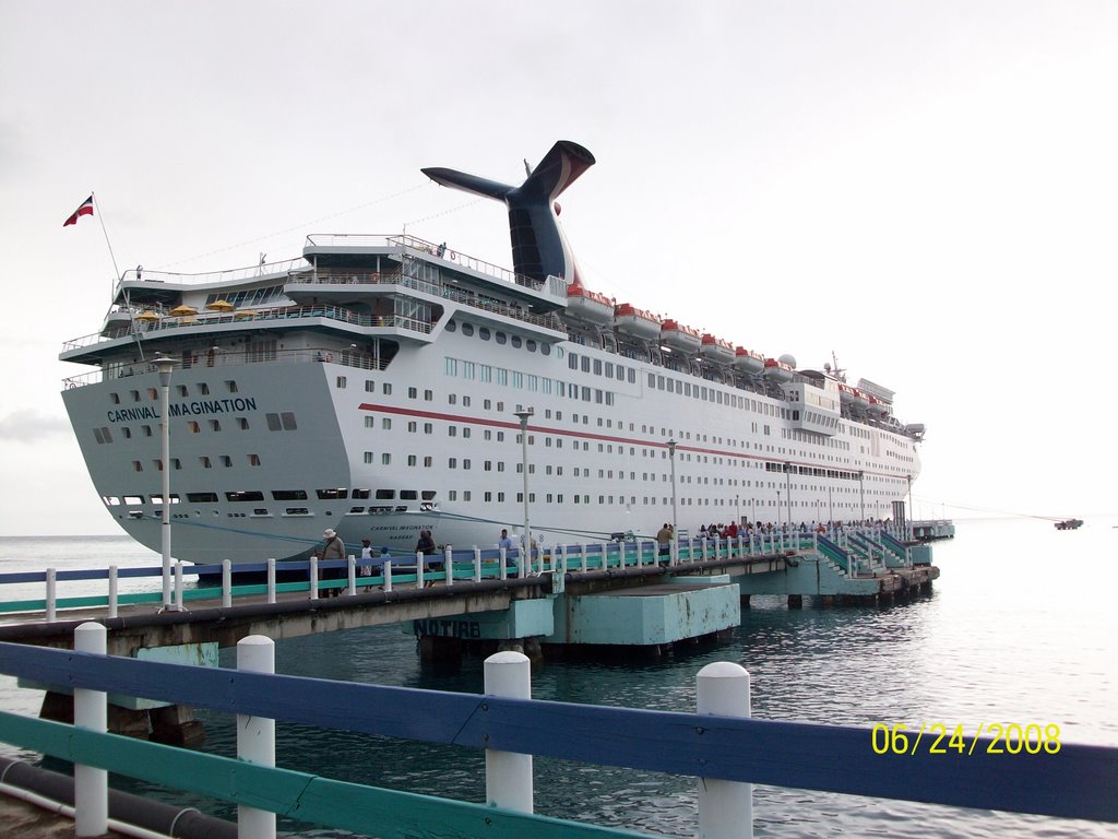 Cruise Ship Docked in Ocho Rios by JetSkier