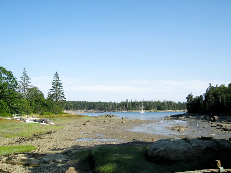 Carrying Place Bridge at low tide by David Rolla Wright