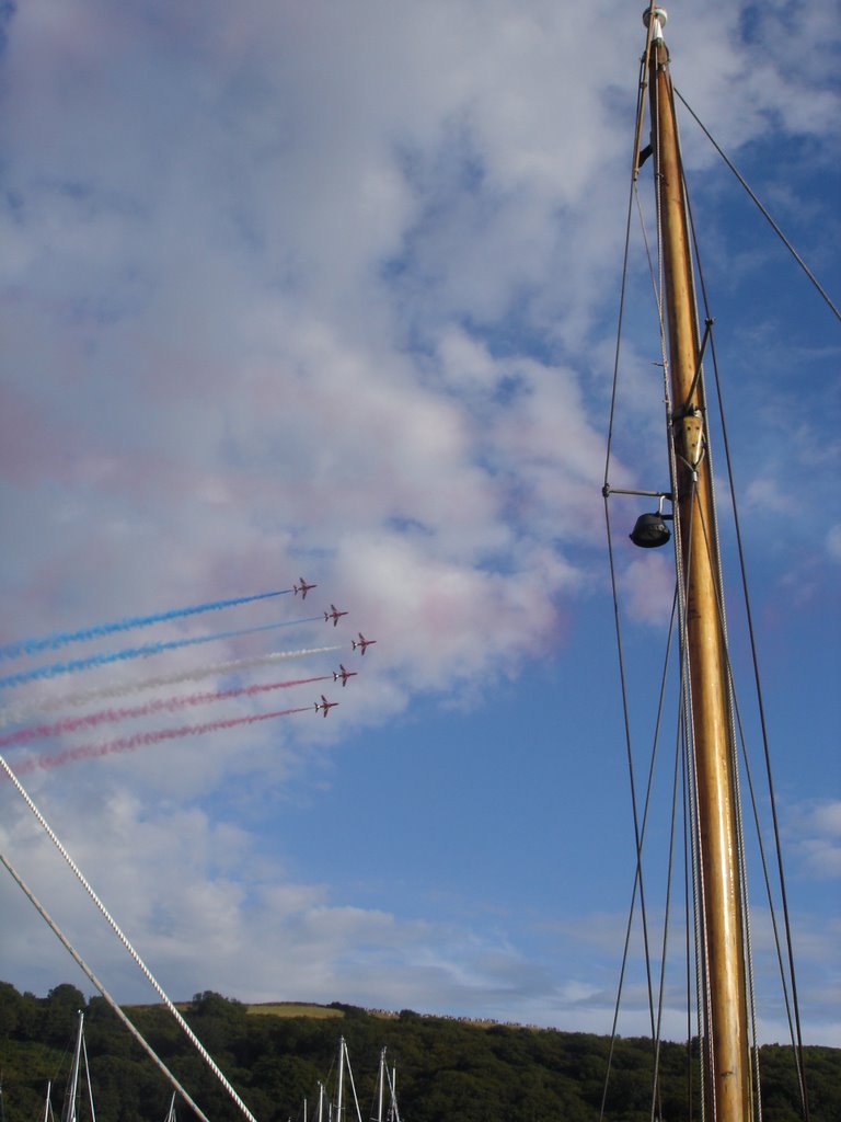 Red Arrows in Fowey 1 by Serena Lambre