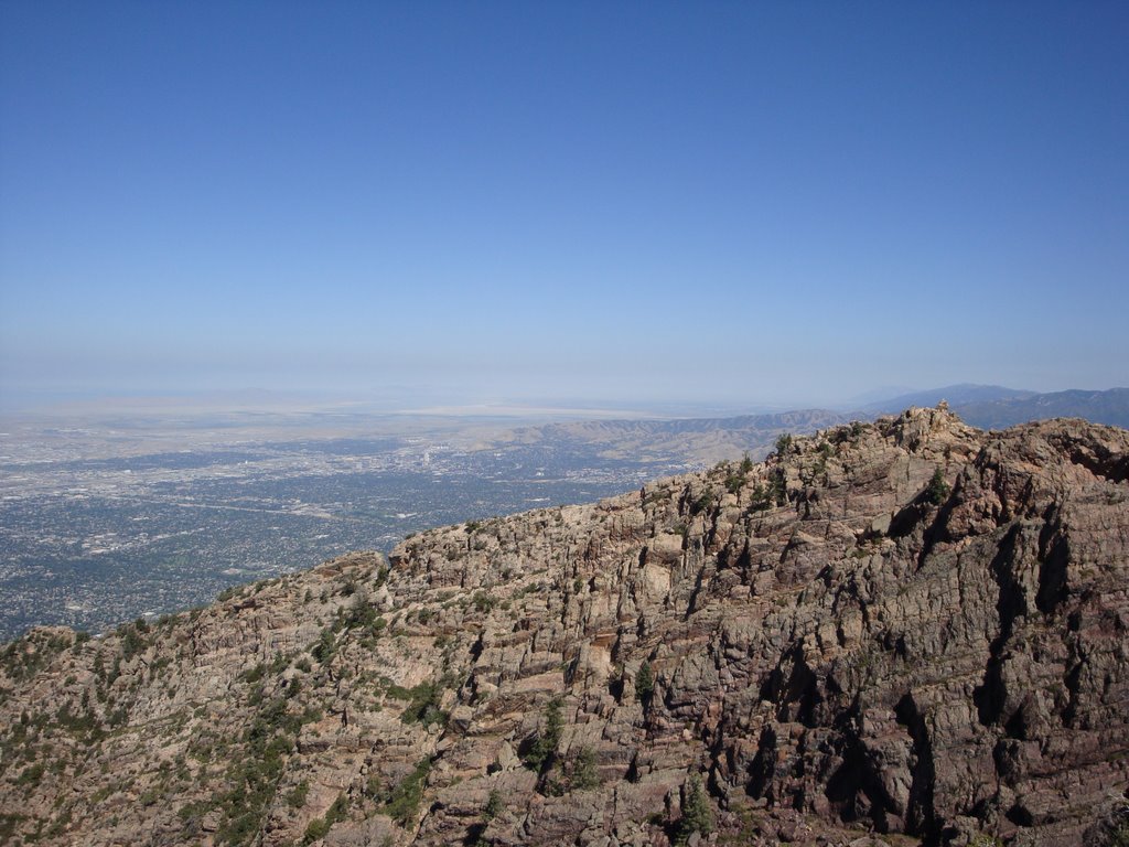 North Salt Lake Valley, from Mt Olympus by bradkman