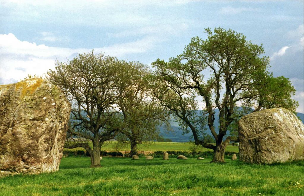 Long Meg and Her Daughters stone circle Cumbria. Spring 1990 by beamish boy