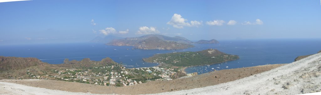 Lipari from vulcano by Stéphane LECLERC