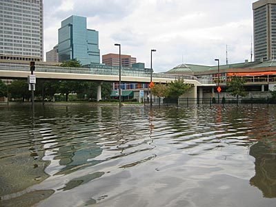 Flooded baltimore post Isabel Light Street by Wendy Donigian