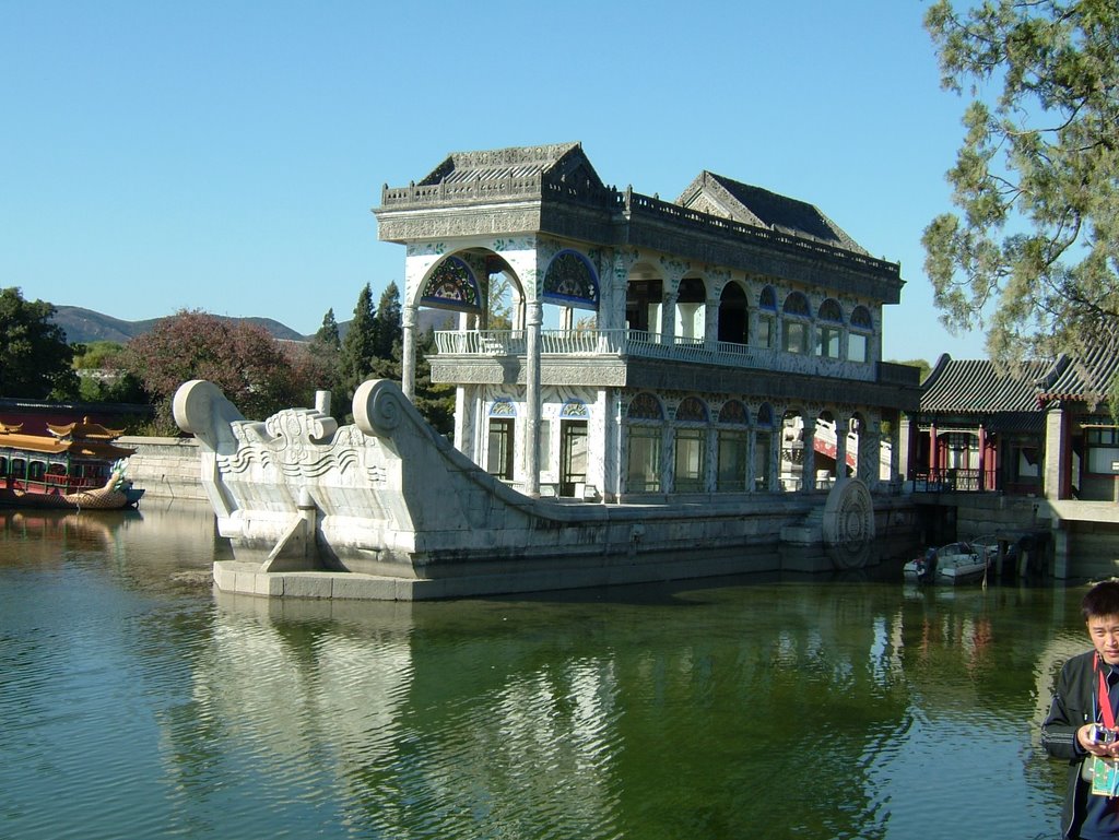 Empress Dowager Cixi's Marble Boat in the Summer Palace by McBain