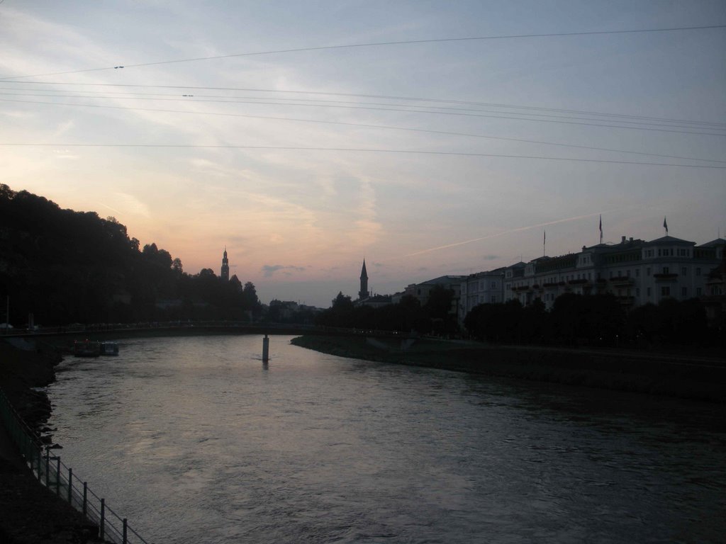 Salzach River at Dusk by Eidan Wasser