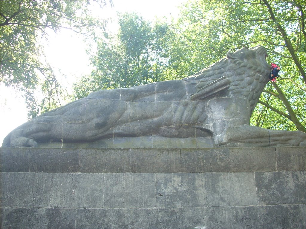 Bochum ( Löwendenkmal/Der steinerne Löwe brüllt seinen Schmerz in die Richtung des „Erbfeindes“ Frankreich und erinnert bildlich an die Opfer des Ersten Weltkrieges. 1914-1918 ) August 2009 by DortmundWestfalica