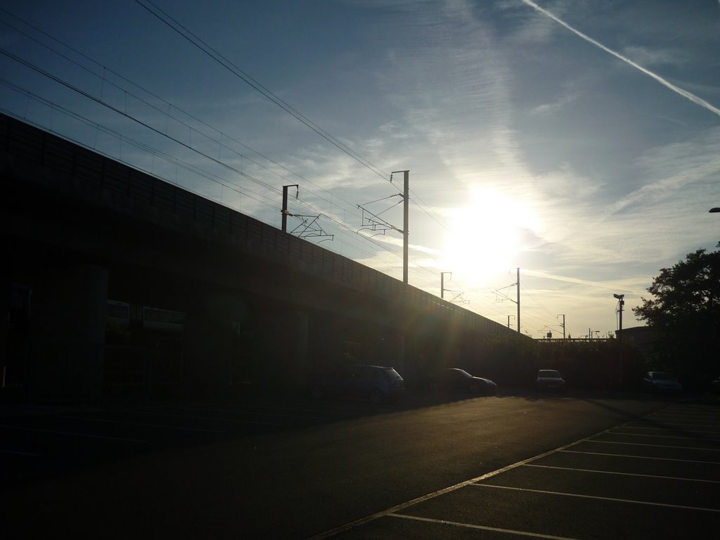 Ashford viaduct at sunset by James Vince