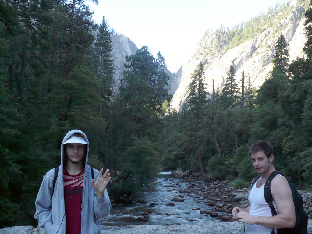 Yosemite, Stone Bridge over Merced River by Sam Mintonye