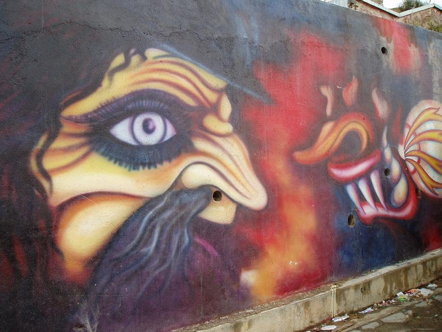 Mural callejero en la zona del Socavon by Bismarck Fernández G…