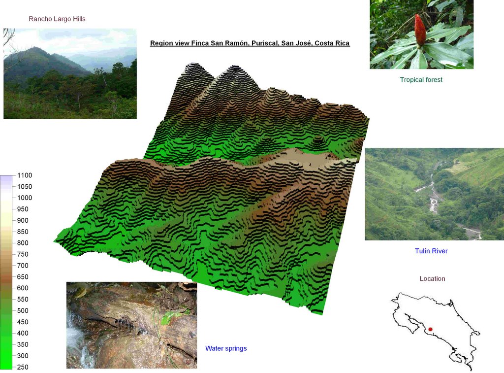 Modelo elevación digital de la región by Ramón Masís