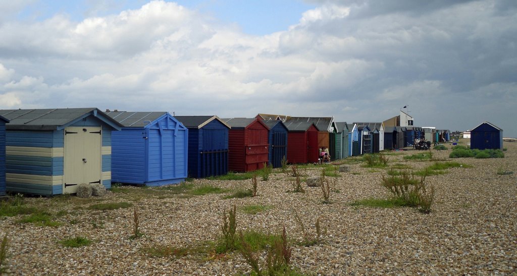 BEACH HUTS AT HAYLING ISLAND by Juliet Cullen