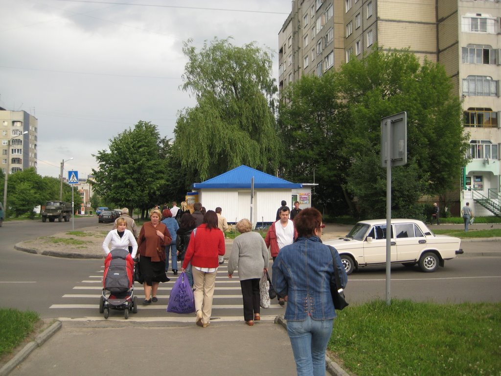 Просп. Червоної Калини, пішоходи (перехід) .. by Andrij Gural