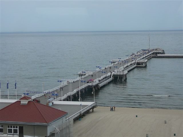 A wooden pier seen from a lighthouse/ molo widziane z latarni morskiej by Karolina P.